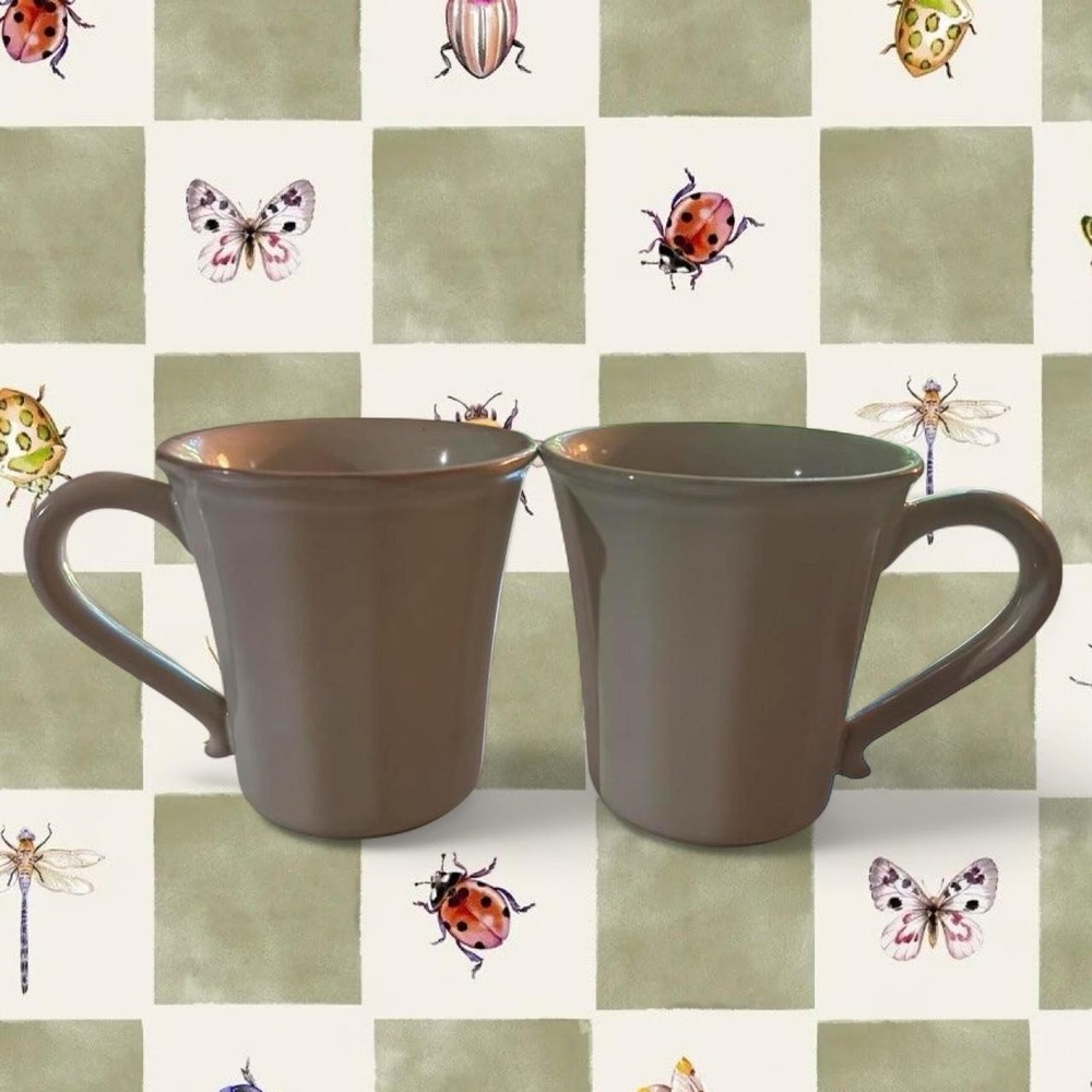 Charlotte White by POTTERY BARN CHINA pair of mugs